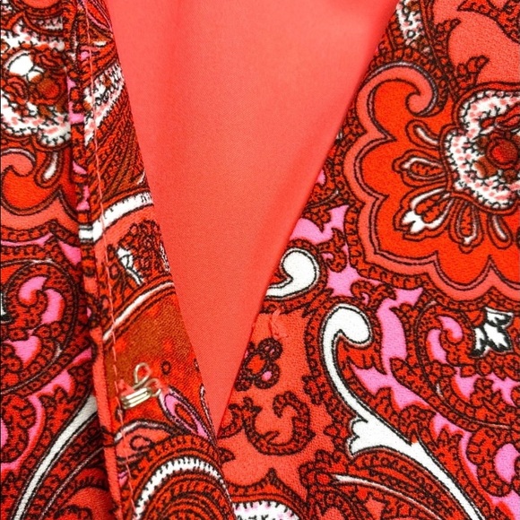 NWOT Banana Republic Paisley Print Romper Red - Picture 7 of 7